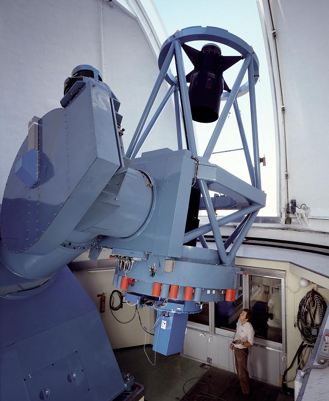 The Danish 1.54-metre telescope was built by Grubb-Parsons, and has been in use at La Silla since 1979. Credit: ESO/C.Madsen